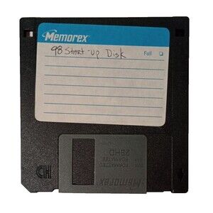 Microsoft Windows 98 Vintage Start-Up Floppy Disk Copy Memorex - Untested